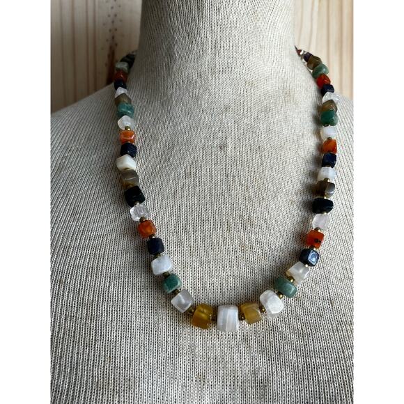 Multiple Gemstone Strand Necklace, Amethyst, Quartz, Citrine - Picture 4 of 4